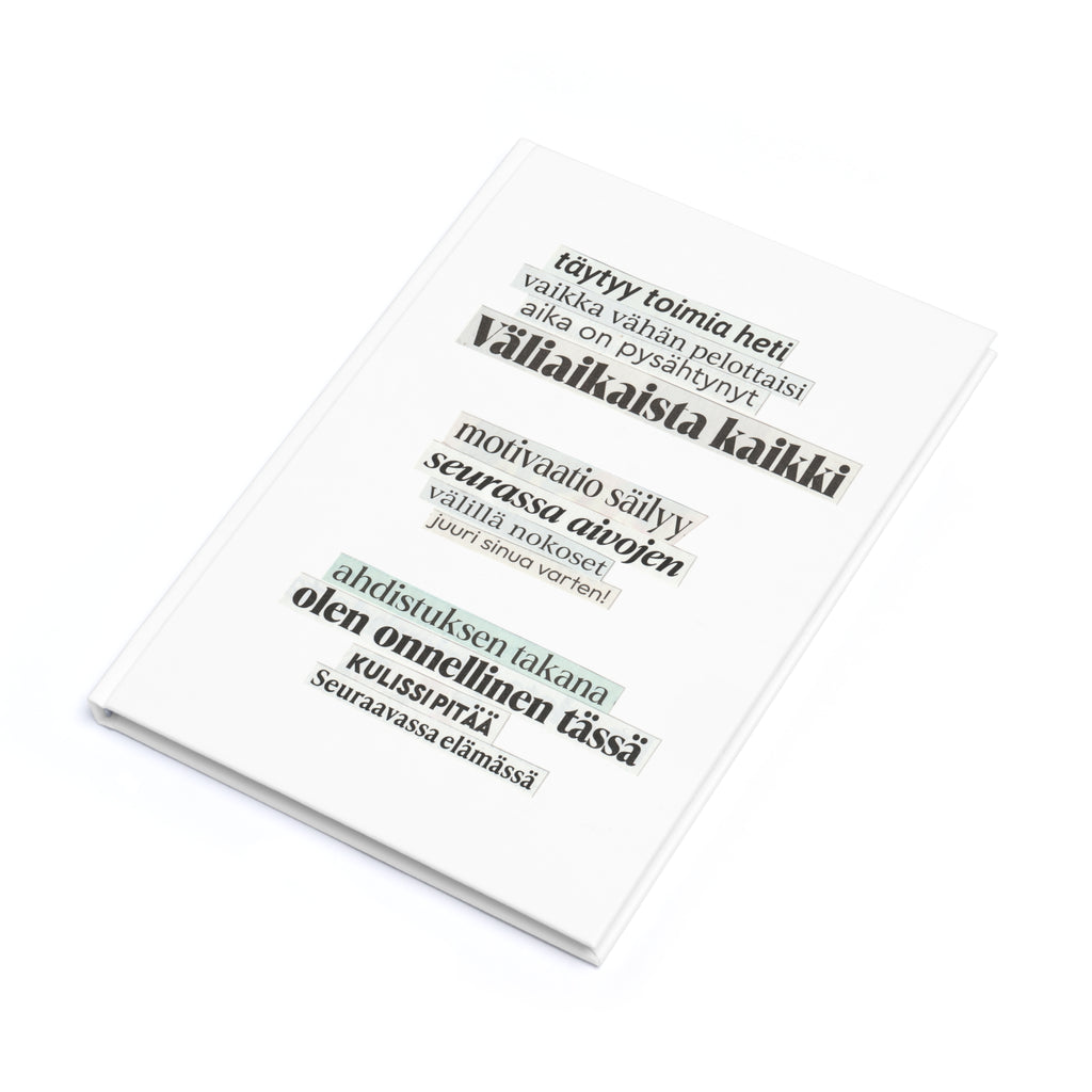 "Täytyy toimia heti" Runokirja – Kovakantinen muistikirja A5