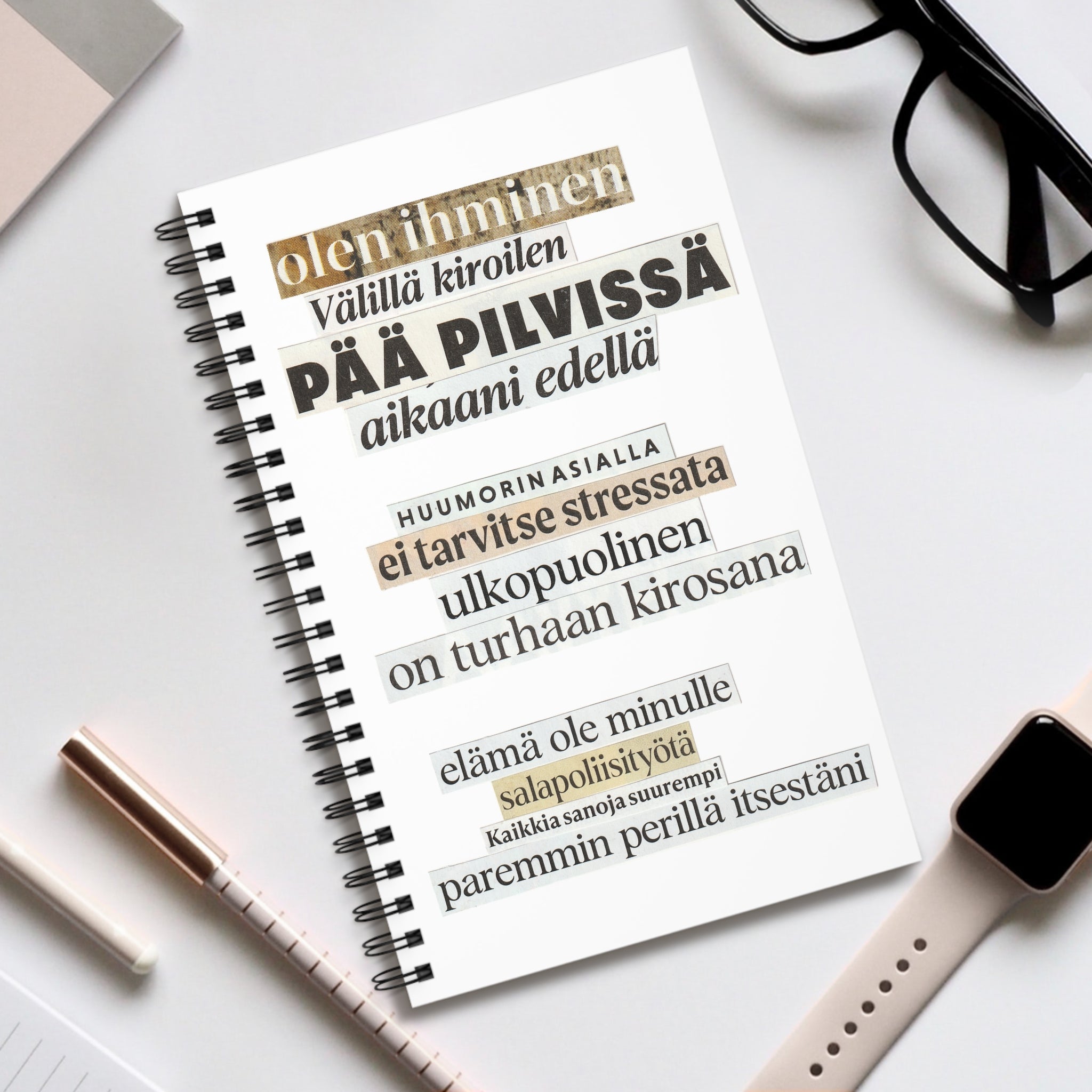 "Olen ihminen" Runokirja | Kierresidottu muistikirja