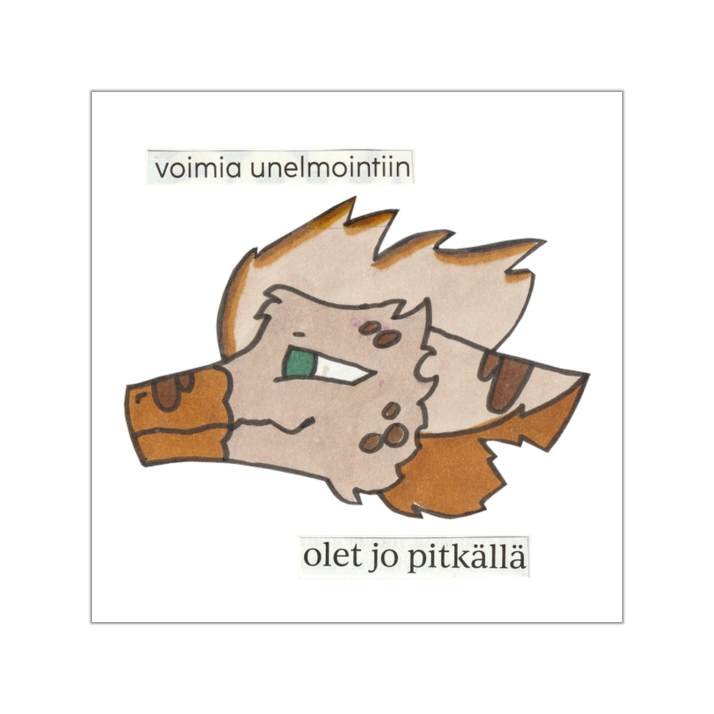 “Voimia unelmointiin” Vinyylitarra neliö