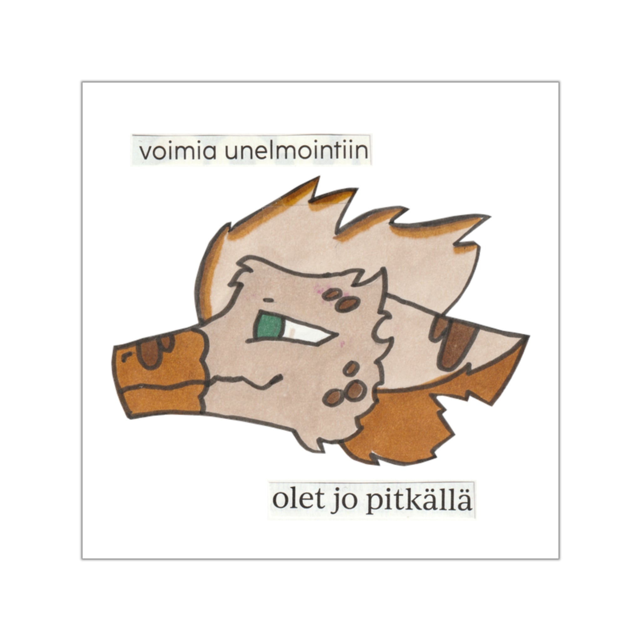 “Voimia unelmointiin” Vinyylitarra neliö