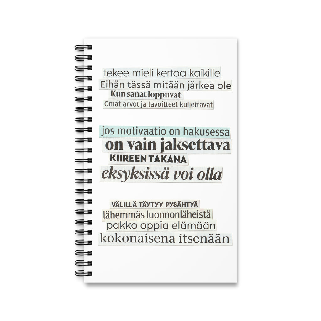 "Tekee mieli kertoa kaikille" Runokirja | Kierresidottu muistikirja