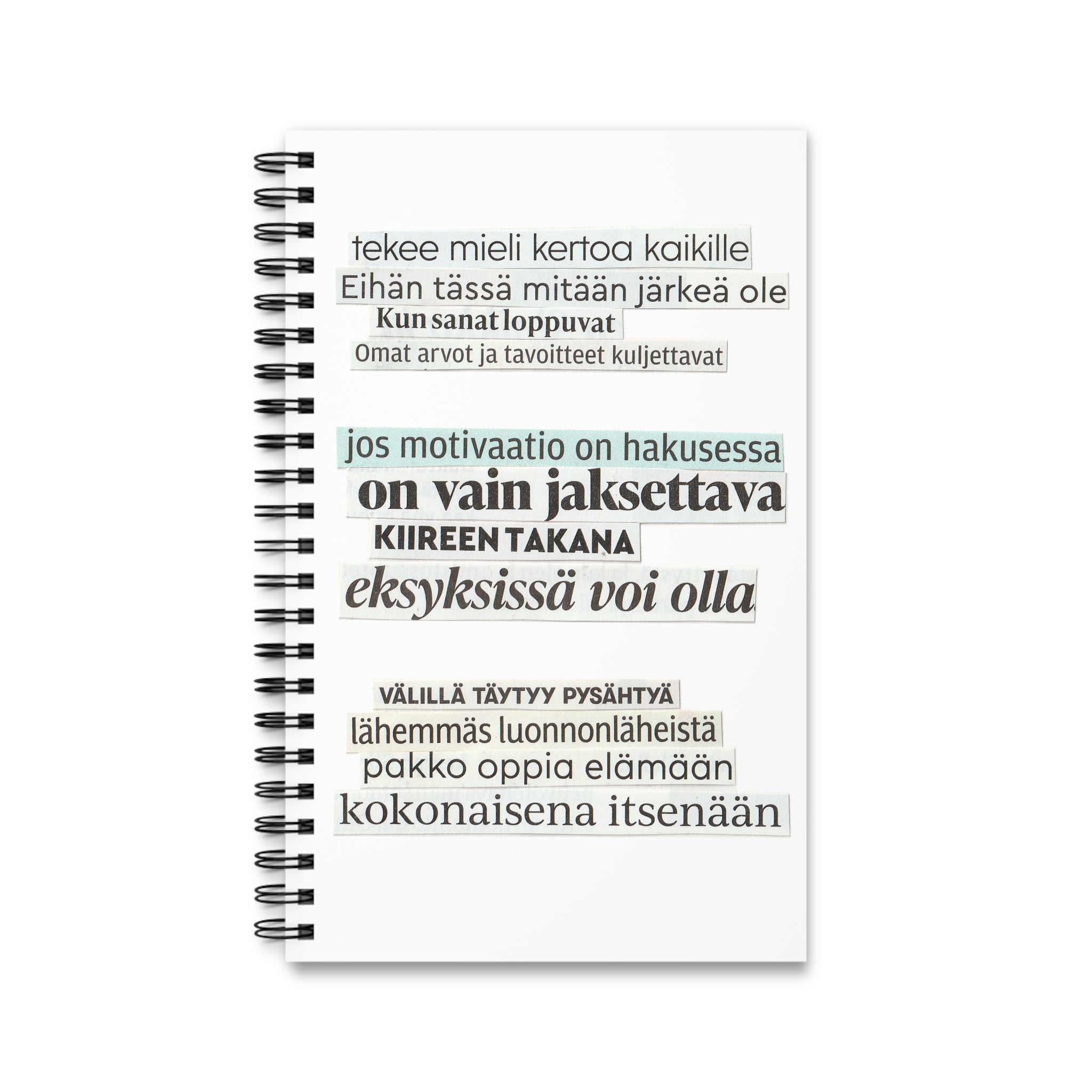 "Tekee mieli kertoa kaikille" Runokirja | Kierresidottu muistikirja