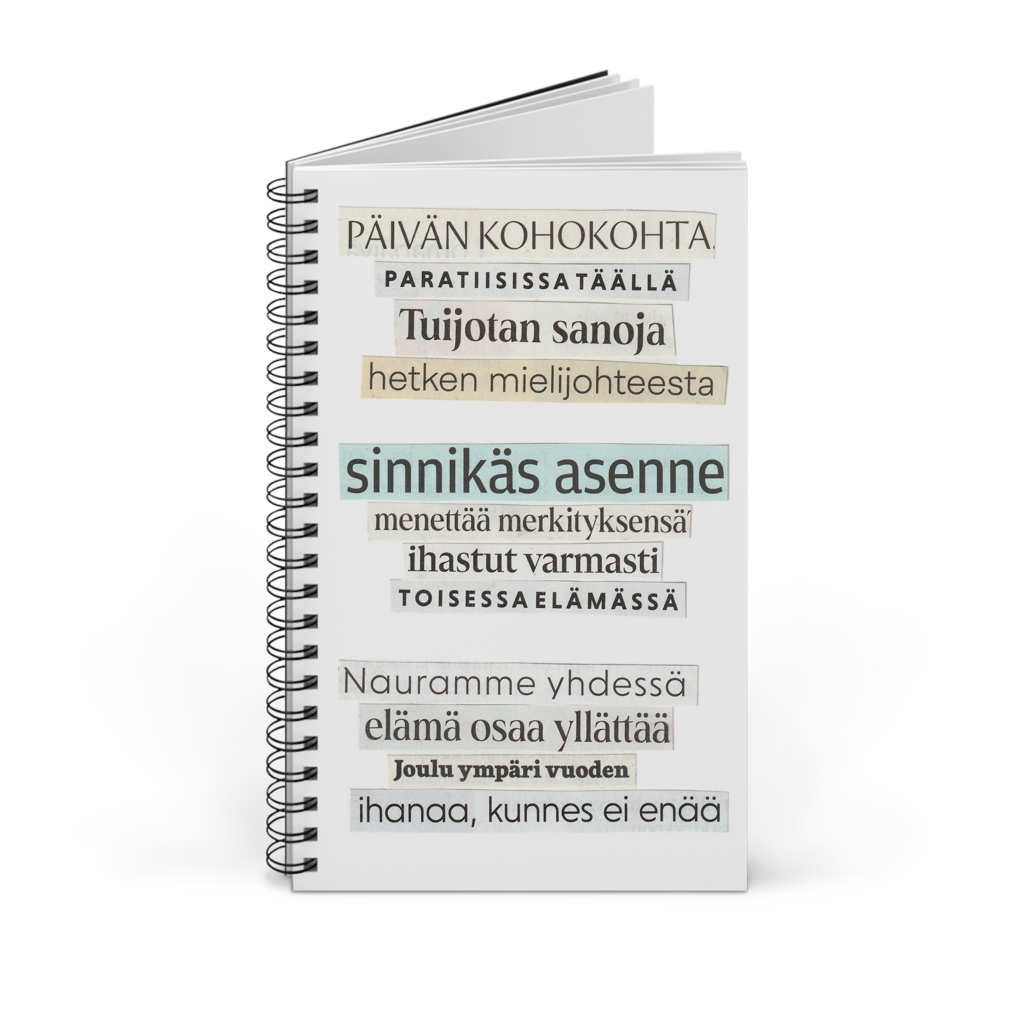 "Päivän kohokohta" Runokirja | Kierresidottu muistikirja