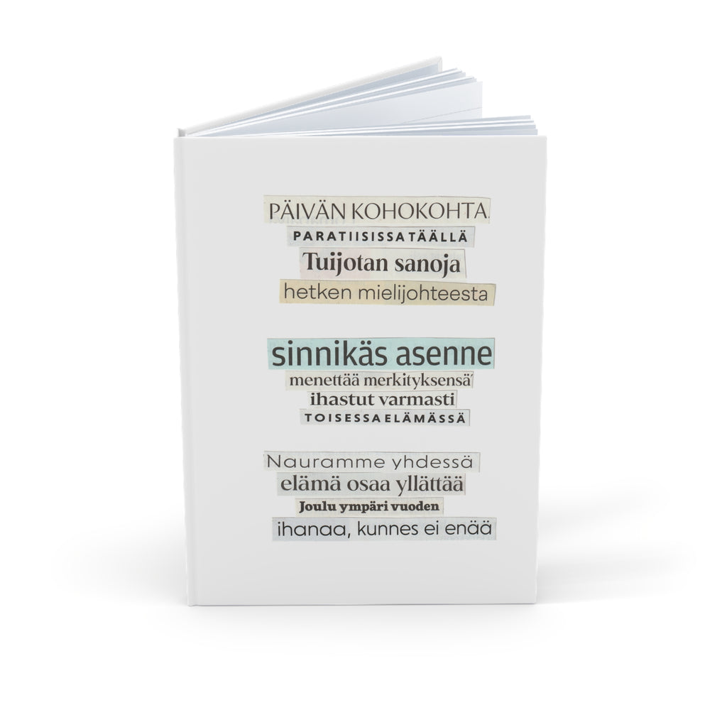 "Päivän kohokohta" Runokirja – Kovakantinen muistikirja A5