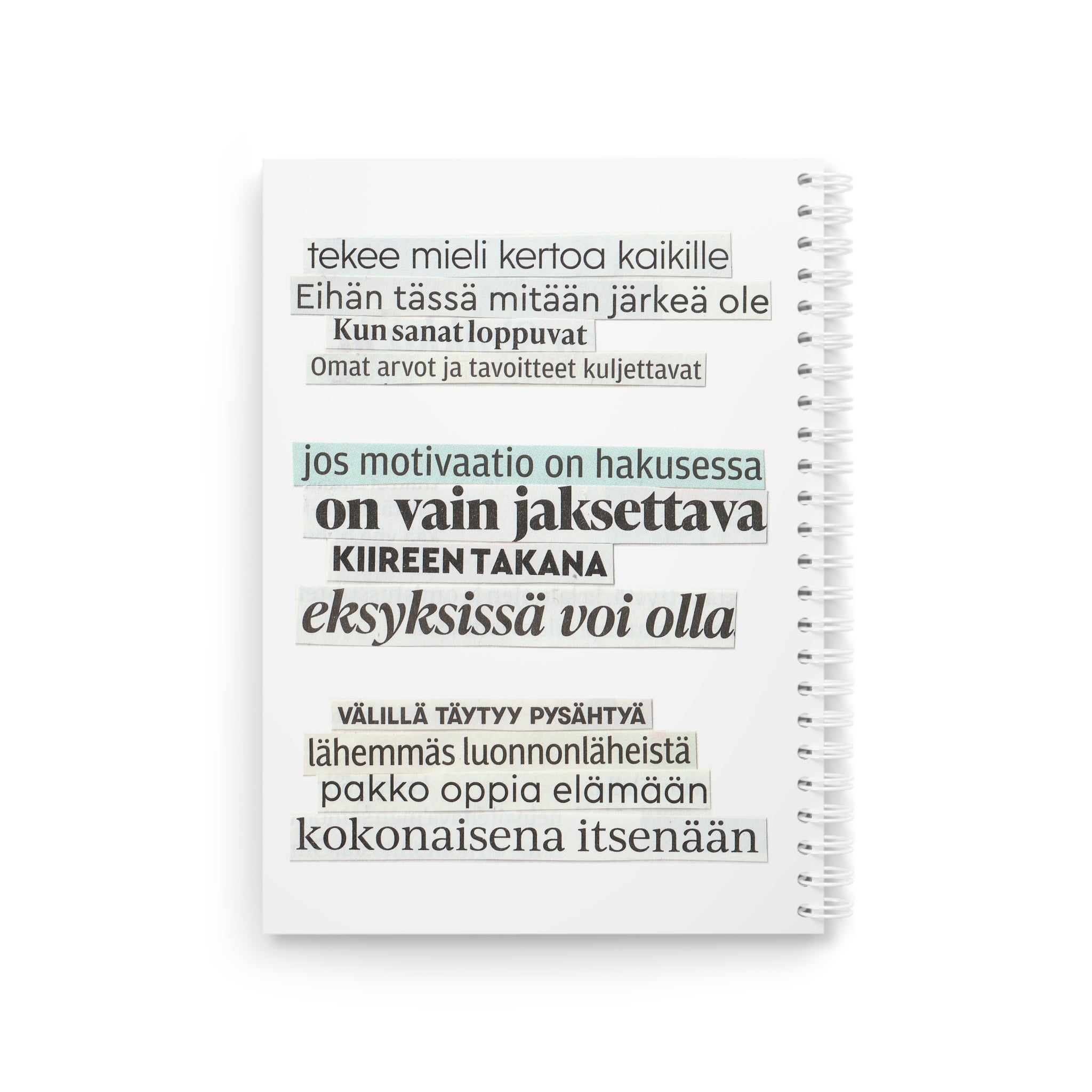 "Tekee mieli kertoa kaikille" Runokirja | Kierreselkäinen muistikirja