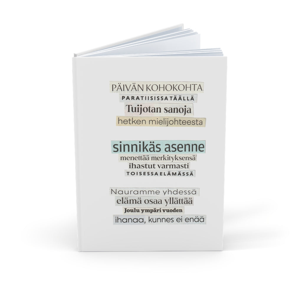 "Päivän kohokohta" Runokirja – Kovakantinen muistikirja A5