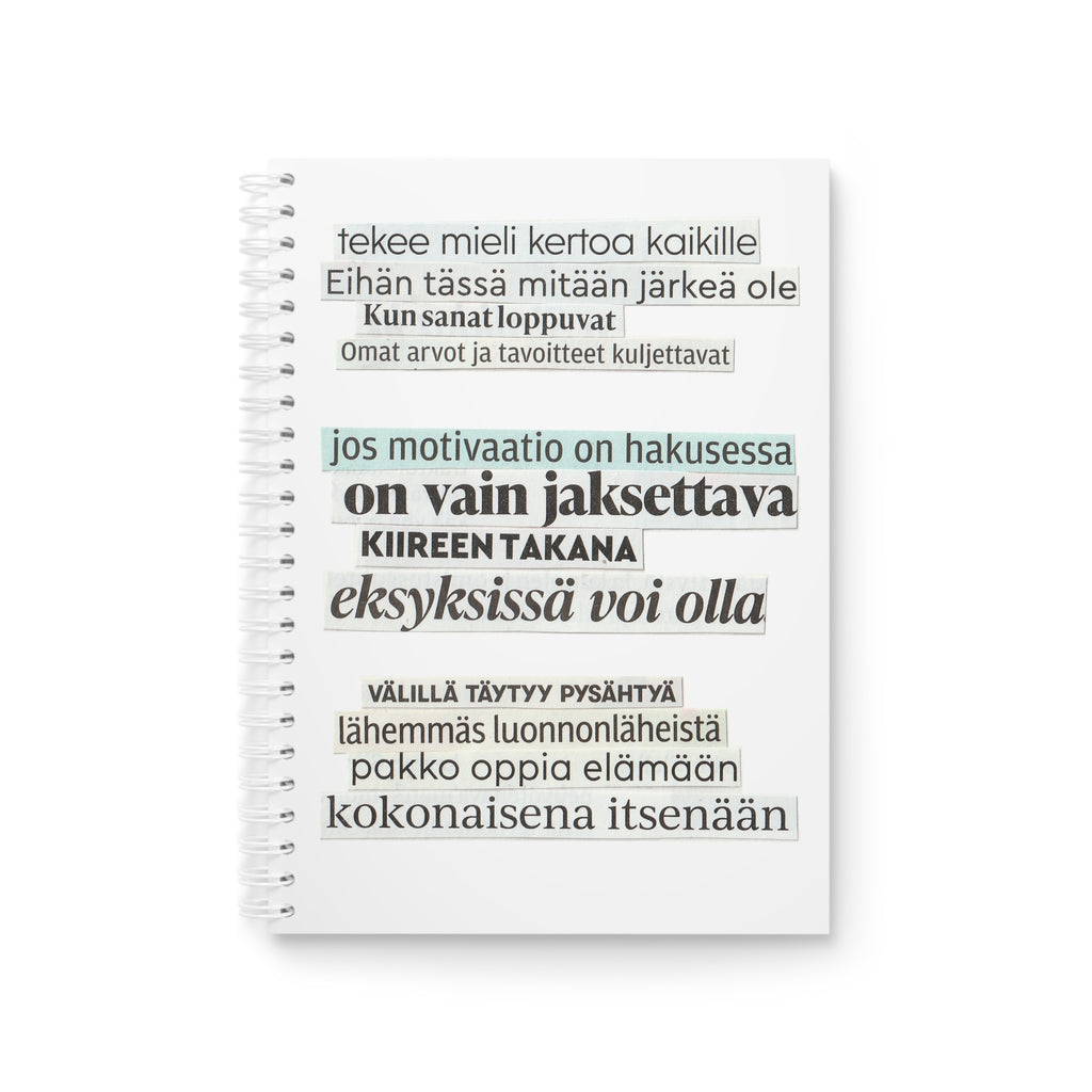 "Tekee mieli kertoa kaikille" Runokirja | Kierreselkäinen muistikirja