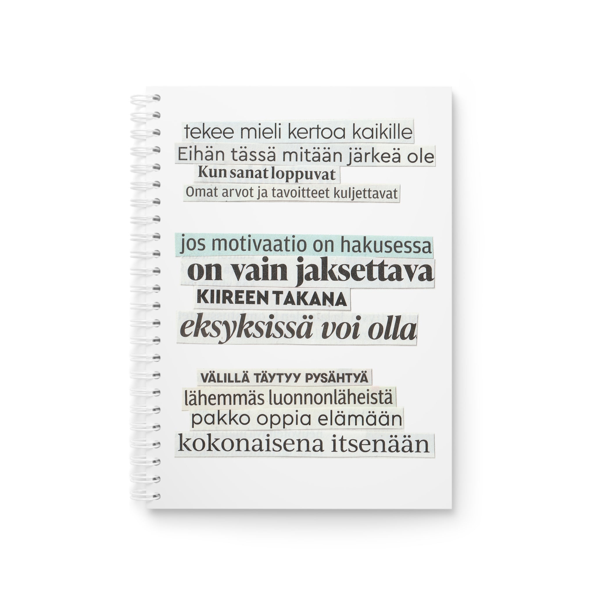 "Tekee mieli kertoa kaikille" Runokirja | Kierreselkäinen muistikirja