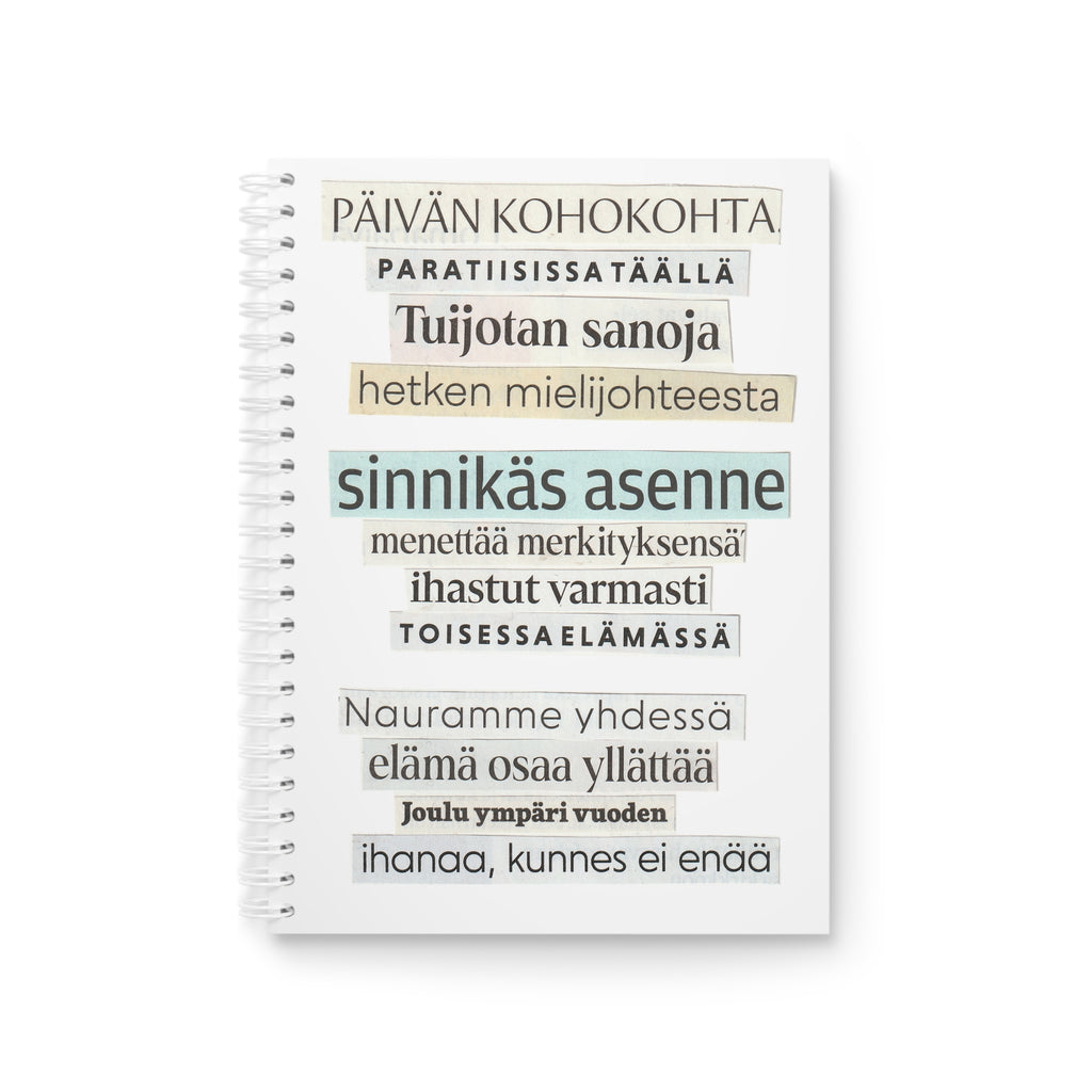 "Päivän kohokohta" Runokirja | Kierreselkäinen muistikirja