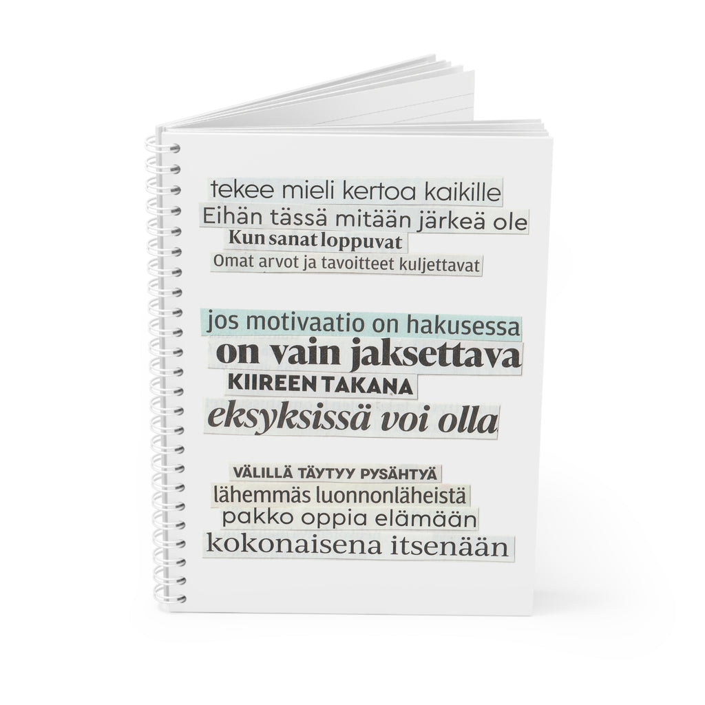 "Tekee mieli kertoa kaikille" Runokirja | Kierreselkäinen muistikirja