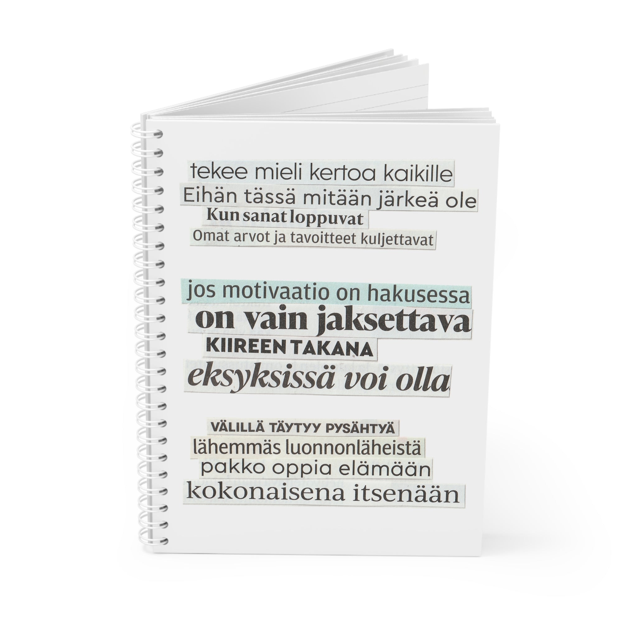 "Tekee mieli kertoa kaikille" Runokirja | Kierreselkäinen muistikirja