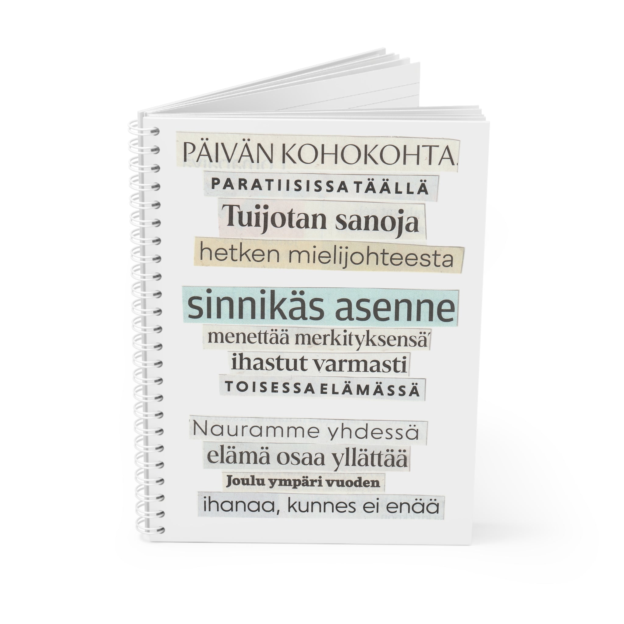"Päivän kohokohta" Runokirja | Kierreselkäinen muistikirja