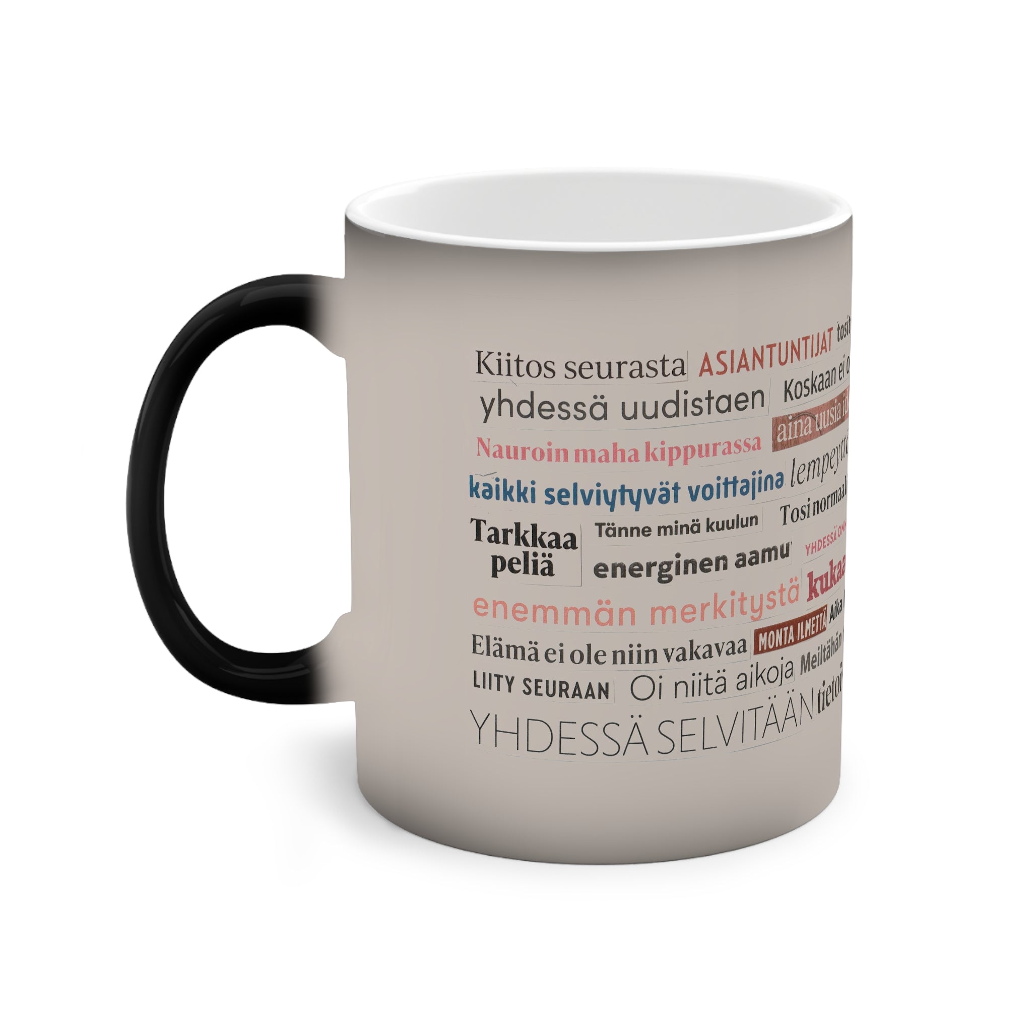 "Elämäni tyypit" Väriä vaihtava muki
