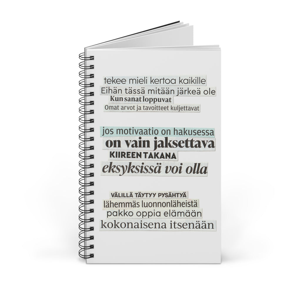 "Tekee mieli kertoa kaikille" Runokirja | Kierresidottu muistikirja