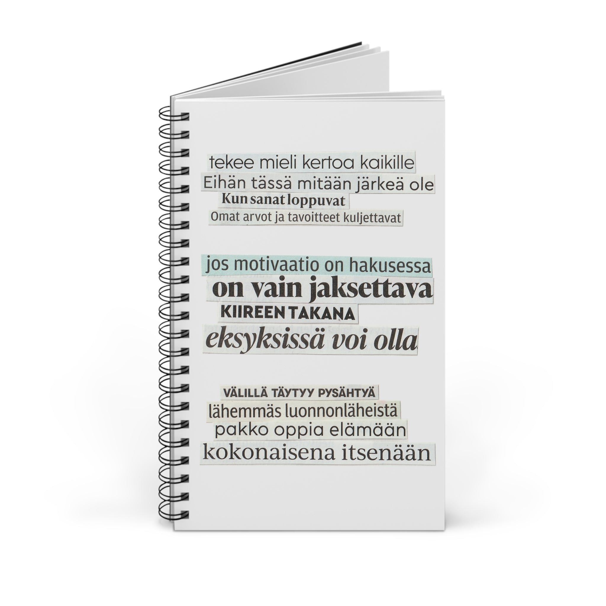 "Tekee mieli kertoa kaikille" Runokirja | Kierresidottu muistikirja