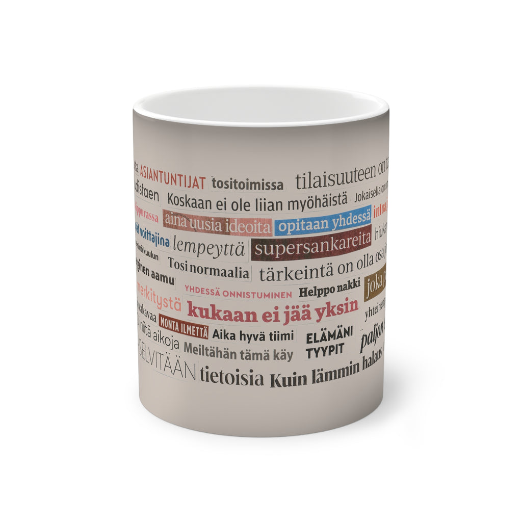 "Elämäni tyypit" Väriä vaihtava muki