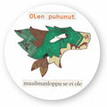 Olen puhunut lohikäärmetarra varjo pyöreä