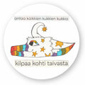 Kohti taivasta lohikäärmetarra sateenkaari pyöreä