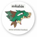 Uskalsin lohikäärmetarra varjo pyöreä